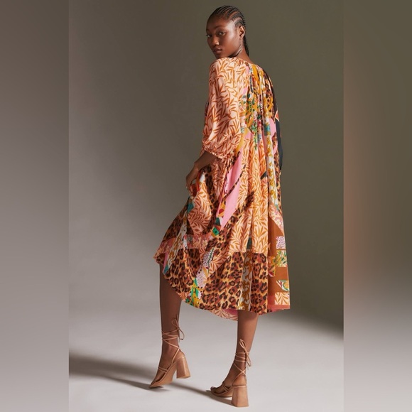 Geisha Designs Paras & Shalini Collage Dress Size S P Anthropologie Boho Peasant - Picture 6 of 16